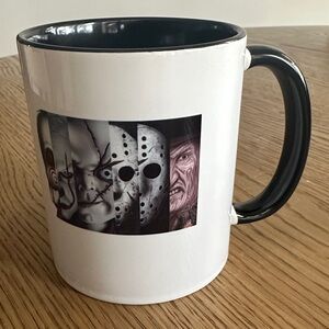 White and Black Horror Movie Characters Ceramic Coffee Mug